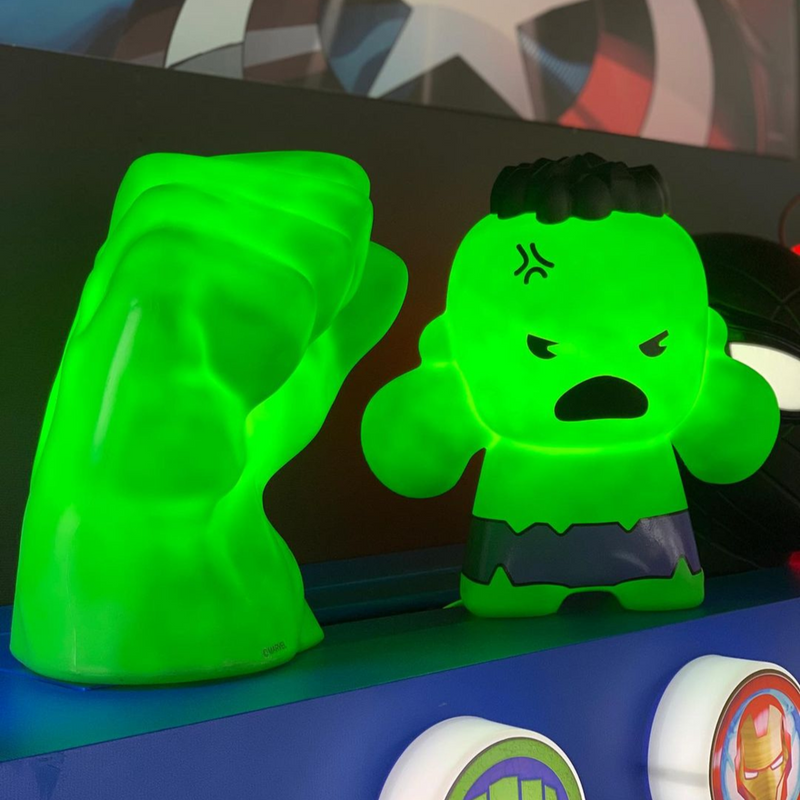 Luminária de Mesa 3D Hulk Kawai Marvel