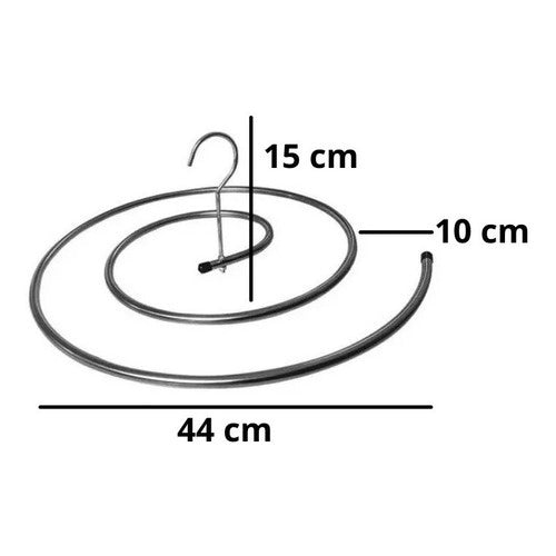 Varal de Cabide Espiral em Aço Inox - Espiral HangMax