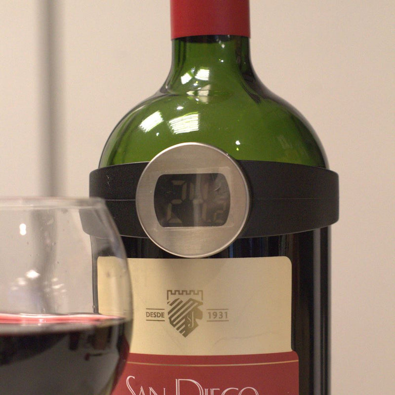 Termômetro para Vinho de Encaixe em Aço Inox Wine Time