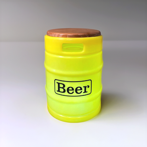 Banco com Luminária Beer Barrel Amarelo