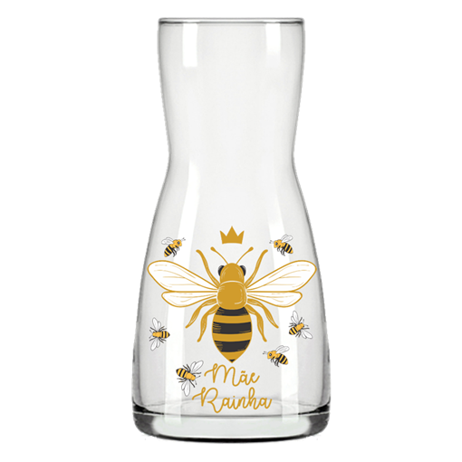 Moringa de Vidro com Copo - Queen Bee